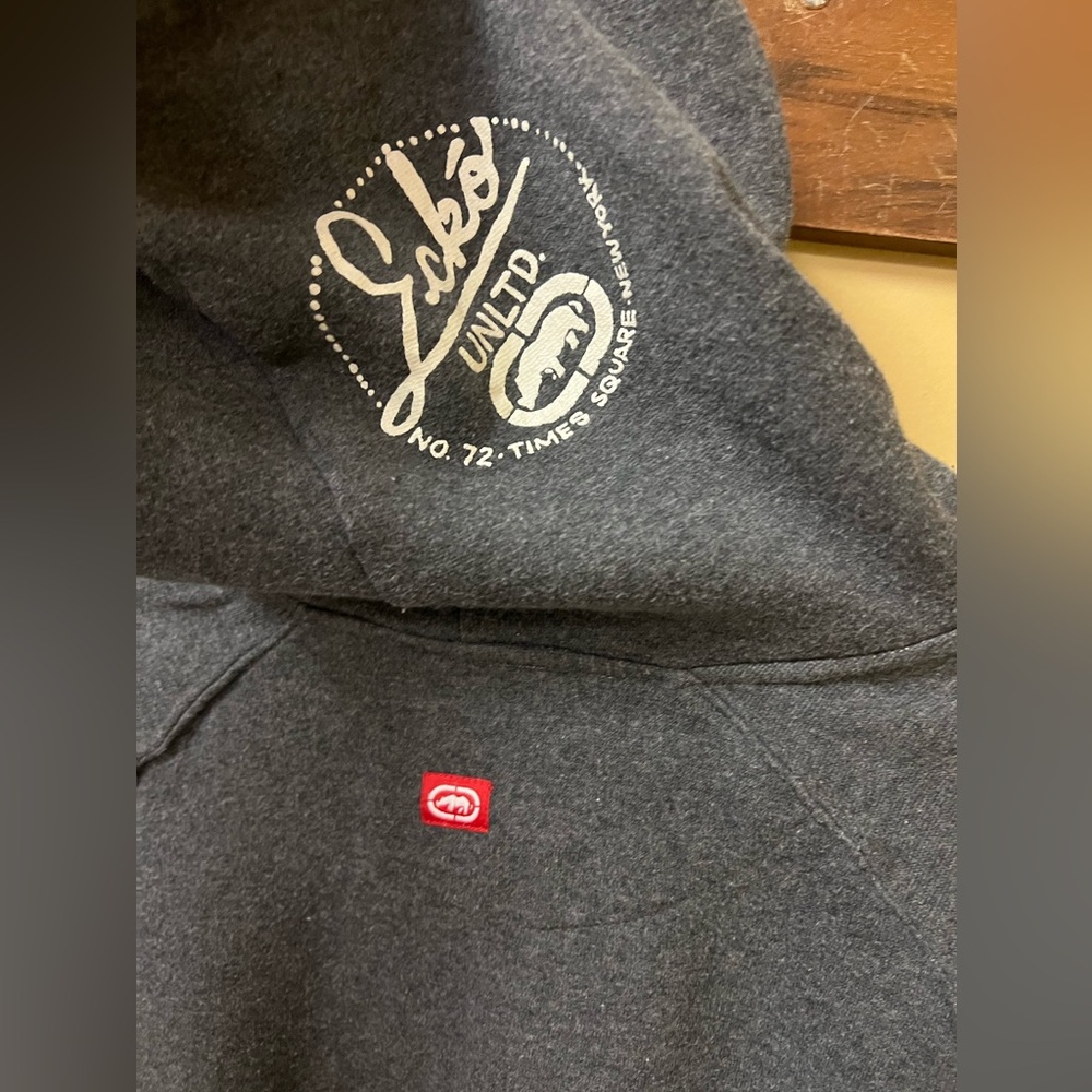 Ecko Untld Vintage Rhino Splatter Hoodie Y2K - Picture 4 of 10